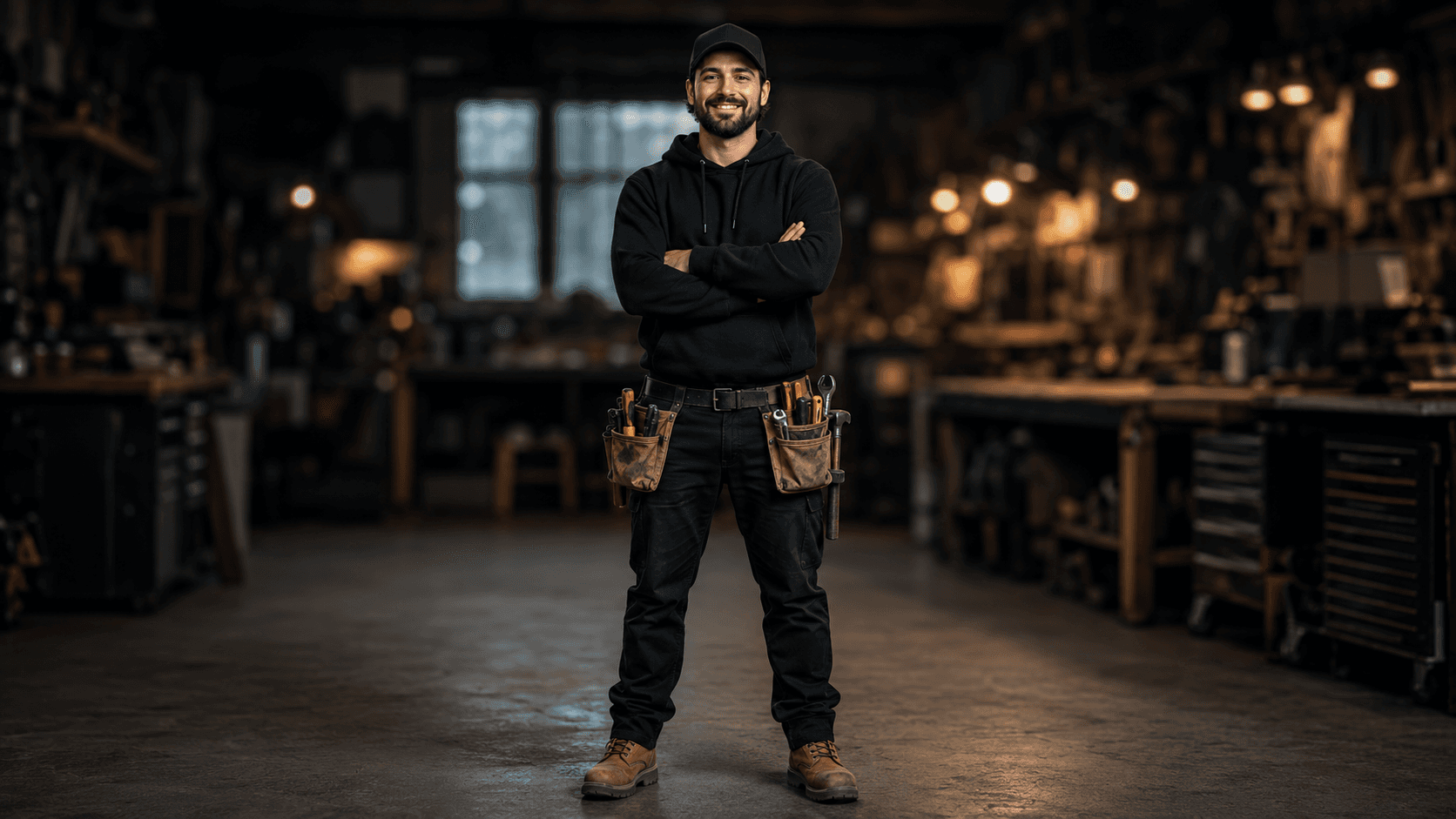 Illustration of a tradesperson — not a photo of a real Get Trady member